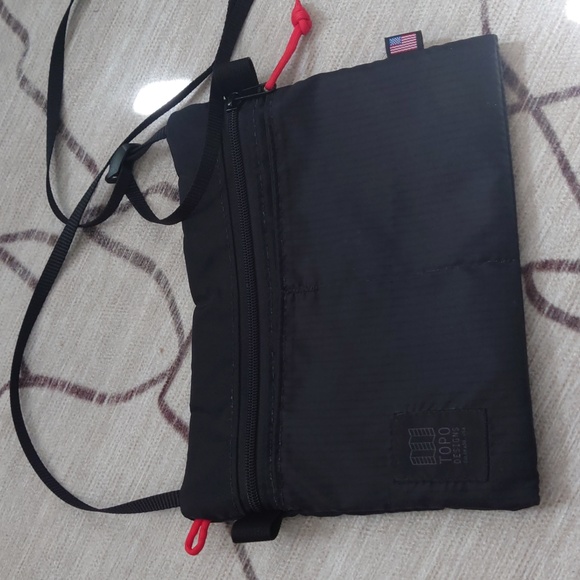 Topo Designs Bags Topo Designs Black Nylon Ripstock Crossbody Bag